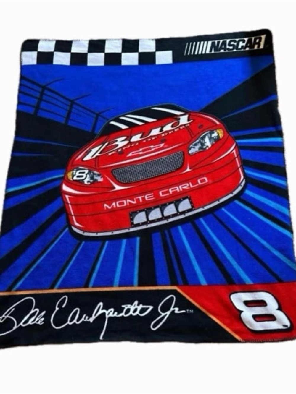 Nascar Red and Blue Racecar Monte Carlo Graphic Throw